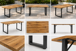Load image into Gallery viewer, | Modern Wood &amp; Metal Dining Table