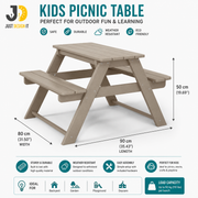 Wooden Kids Picnic Table for Outdoor Use