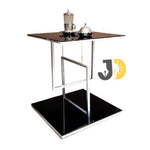 Load image into Gallery viewer, Modern tensegrity table with Black Glass and Metal Frame
