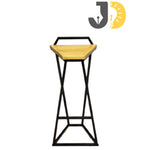 Load image into Gallery viewer, Triangle Wood &amp; Metal Bar Stool
